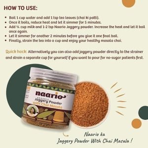 NAARIO Chai Masala with Organic Jaggery Powder